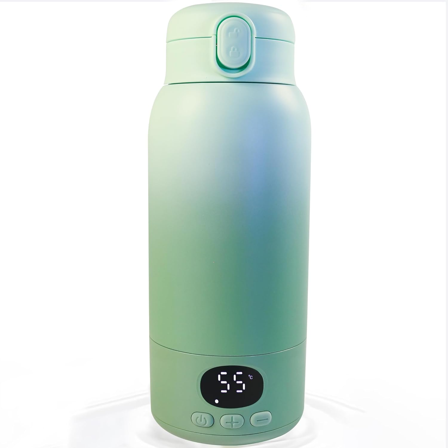 Portable Bottle Warmer for Travel,Milk Warmer for Baby Breastmilk with Fast Heating & Precise Temp Control, Bottle Warmer for Car, Outdoors, 17 Ounces Large Capacity,Green(Only Contains Wires, No Plugs) image number 3