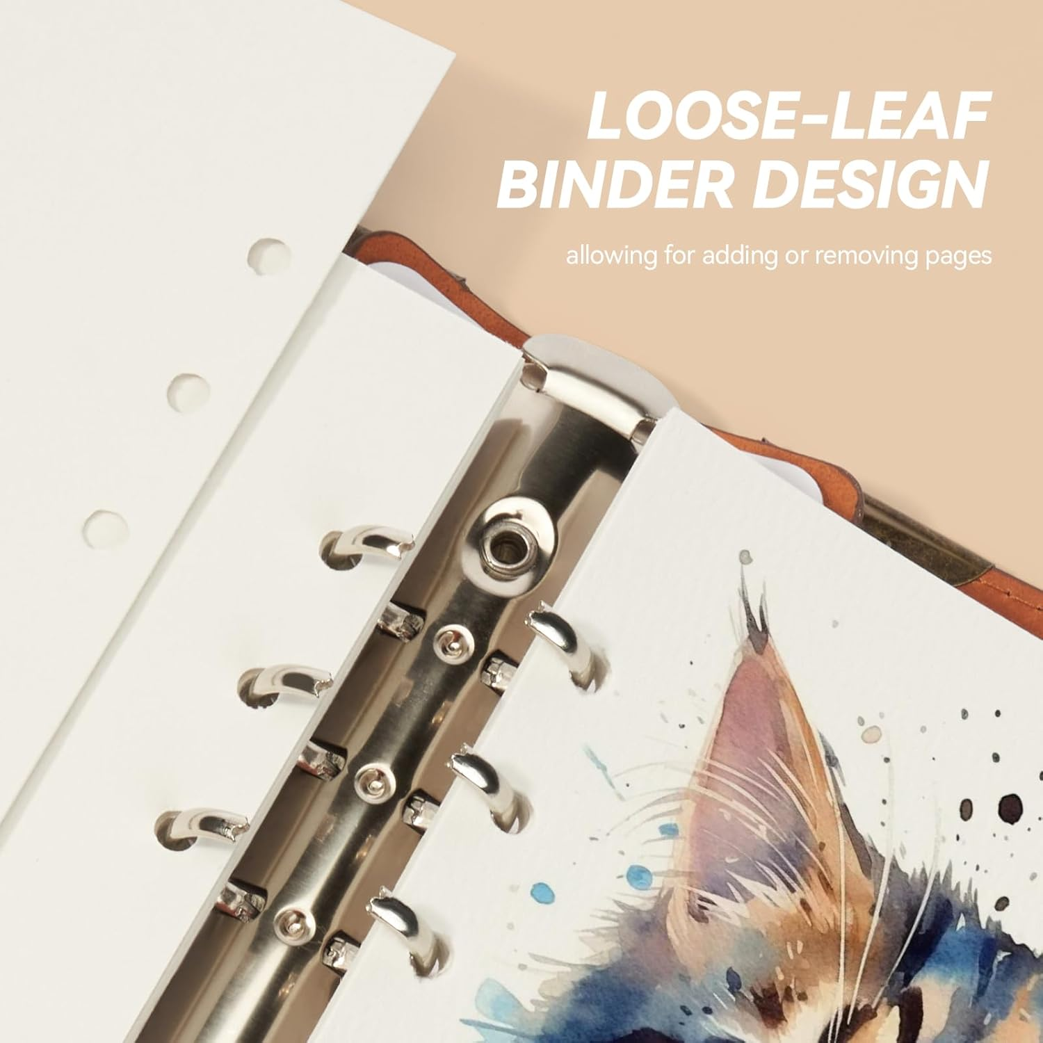 Lightwish Watercolor Sketchbook,100% Cotton Acid Free Watercolor Journal,300Gsm/140Lb Cold Press Watercolor Paper for Artists,Adults,Students,20 Sheets,5.5 * 8.2 Inches Paper image number 3