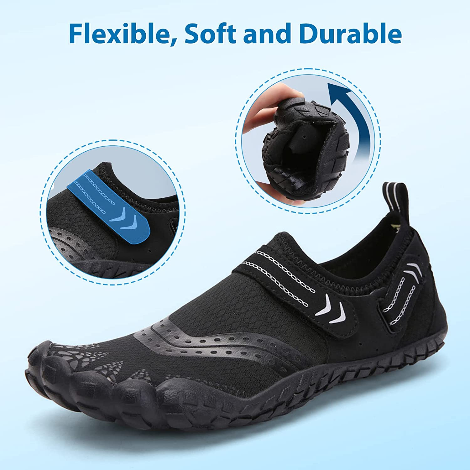 USOR Water Shoes for Men Women Barefoot Quick-Dry Breathable Non-Slip Socks Shoes Aqua Shoes Swim Beach Sports Shoes for Boating Fishing Hiking Diving Surfing Yoga image number 6