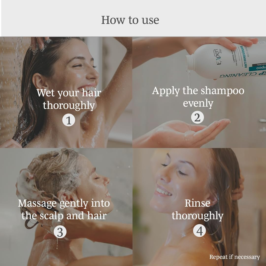 Expert Hair anti Residue Shampoo | Sulfate Free Clarifying Shampoo | Maintains Hair Color & Softness | 1L/33.8 Fl Oz image number 1