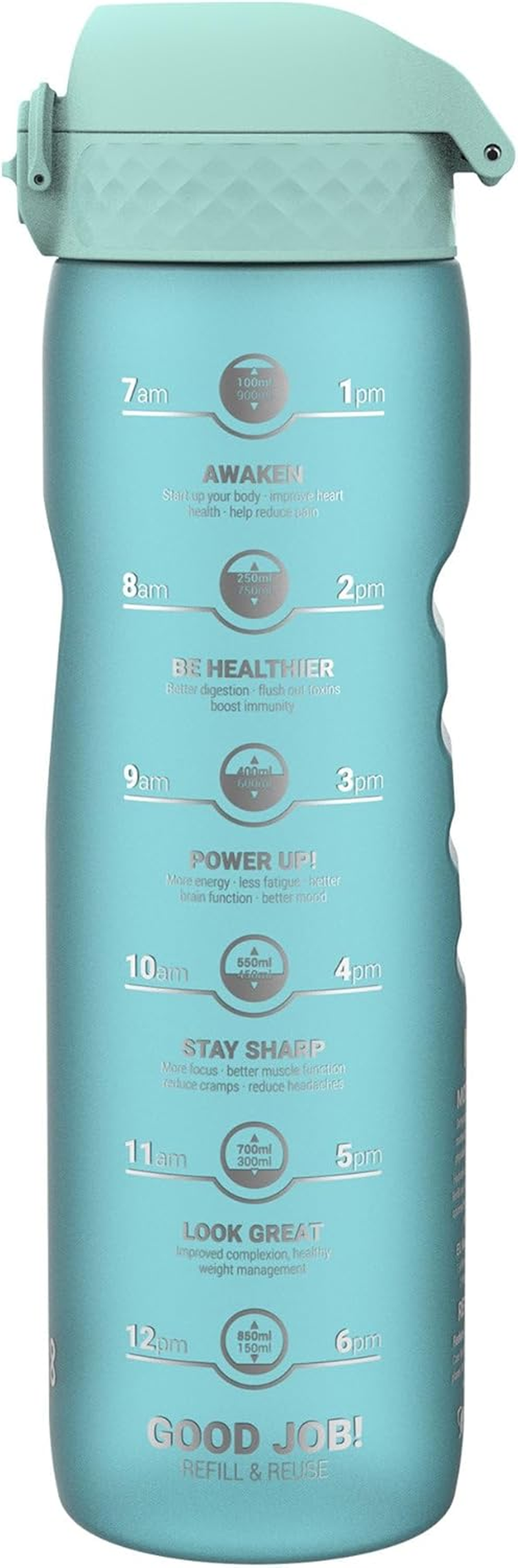 Ion8 Recyclon Water Bottle, Ice Motivator, 1 Litre Capacity