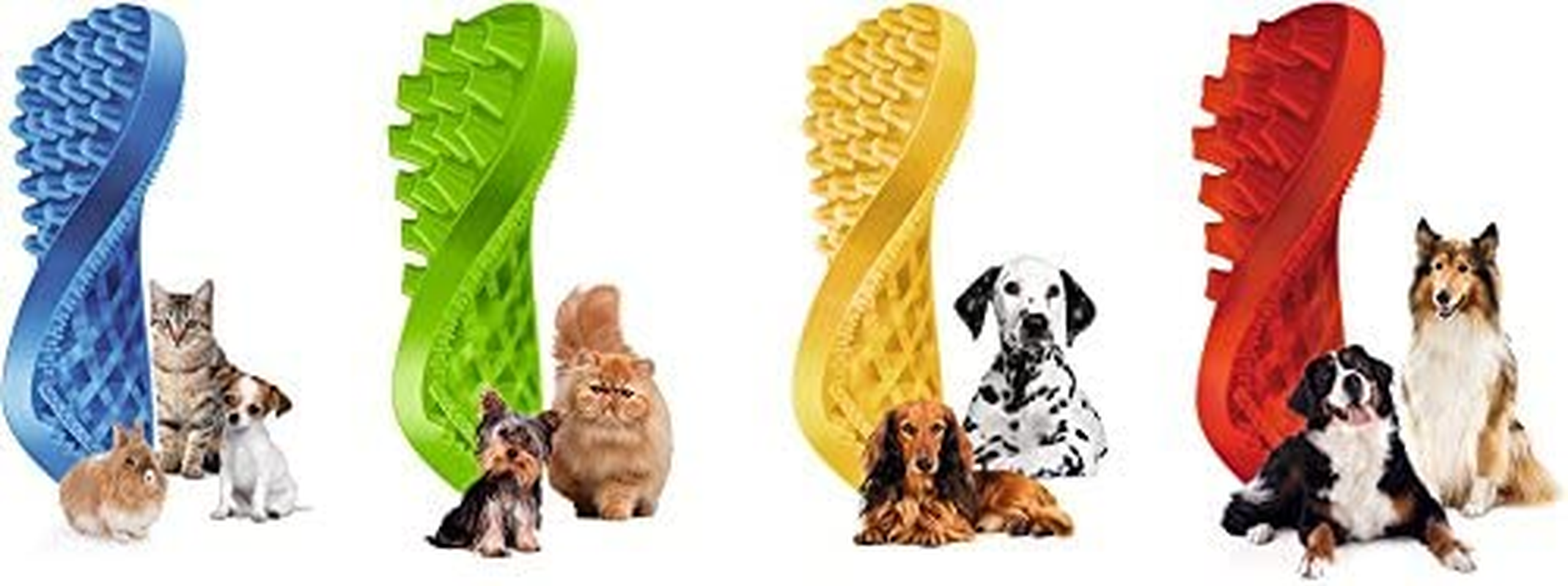Pet + Me Multi-Functional Grooming Brush for Long Hair Cat, Green image number 3