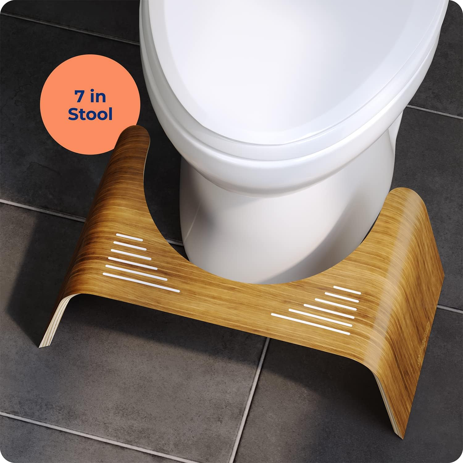 Squatty Potty Slim Teak Toilet Stool 7", 1.29 Kg image number 4