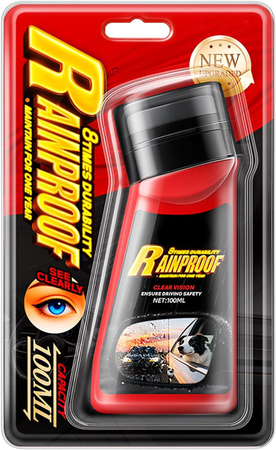 Anti Fog Windshield Cleaner,Water Prevention Defogging for Window Mirrors | Automotive Exterior Maintenance Care Defogging Agent with Applicator for Truck RV Sedan Auto Vehicle image number 2