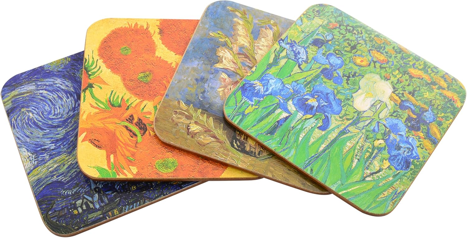 Lesser & Pavey Gibson Gifts Vincent Van Gogh Drink Coasters Set of 4 - Featuring 4 Iconic Van Gogh Paintings image number 4