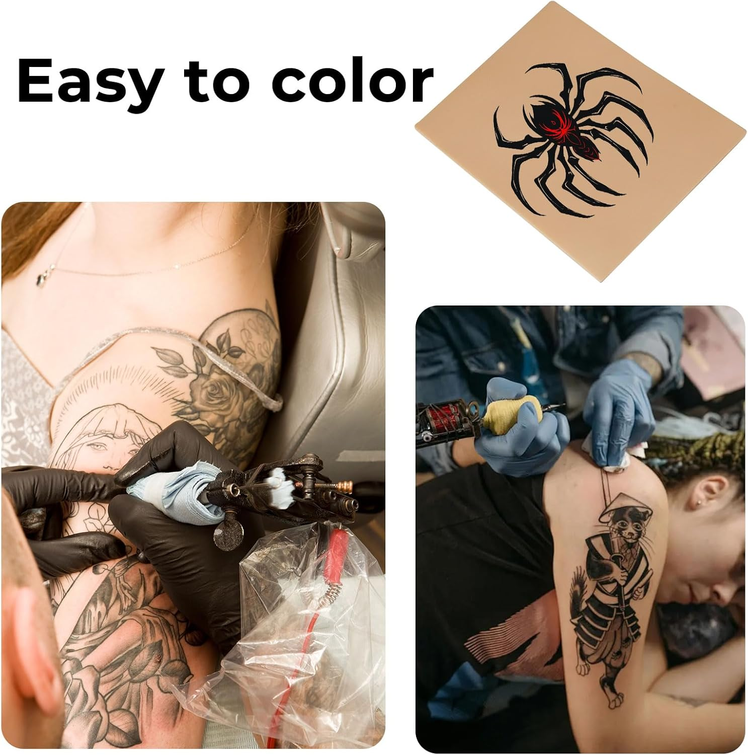 3Mm Tattoo Practice Skins - 10-Pack Professional Thick Silicone Sheets (5.6"X7.5") - Realistic Tattoo Skin for Training, Perfect for Beginners & Artists - Durable Fake Skin for Machine Practice image number 6