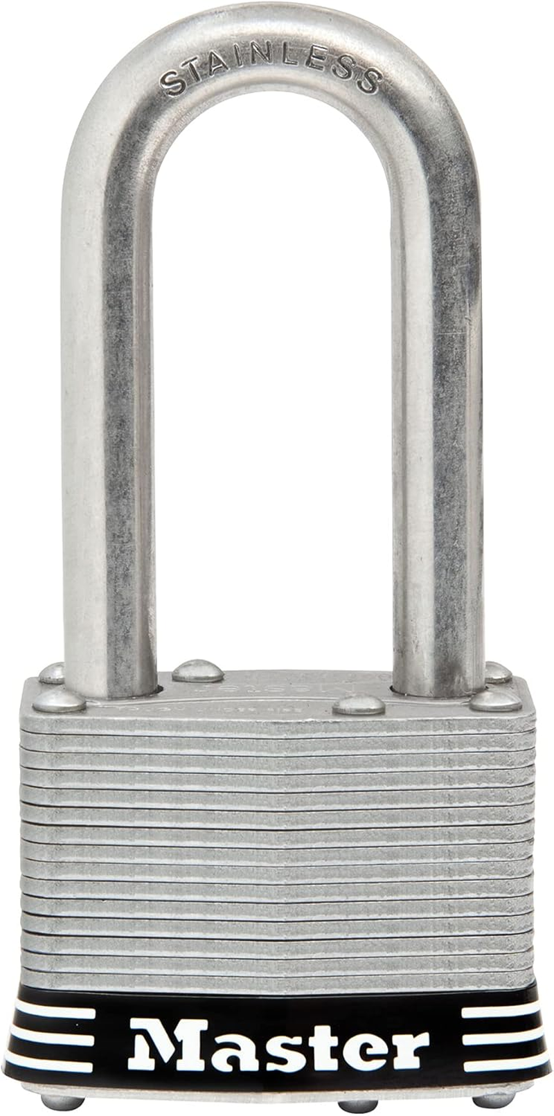 Master Lock Padlock, Laminated Stainless Steel Lock, 1-3/4 In. Wide, 1SSKADLH