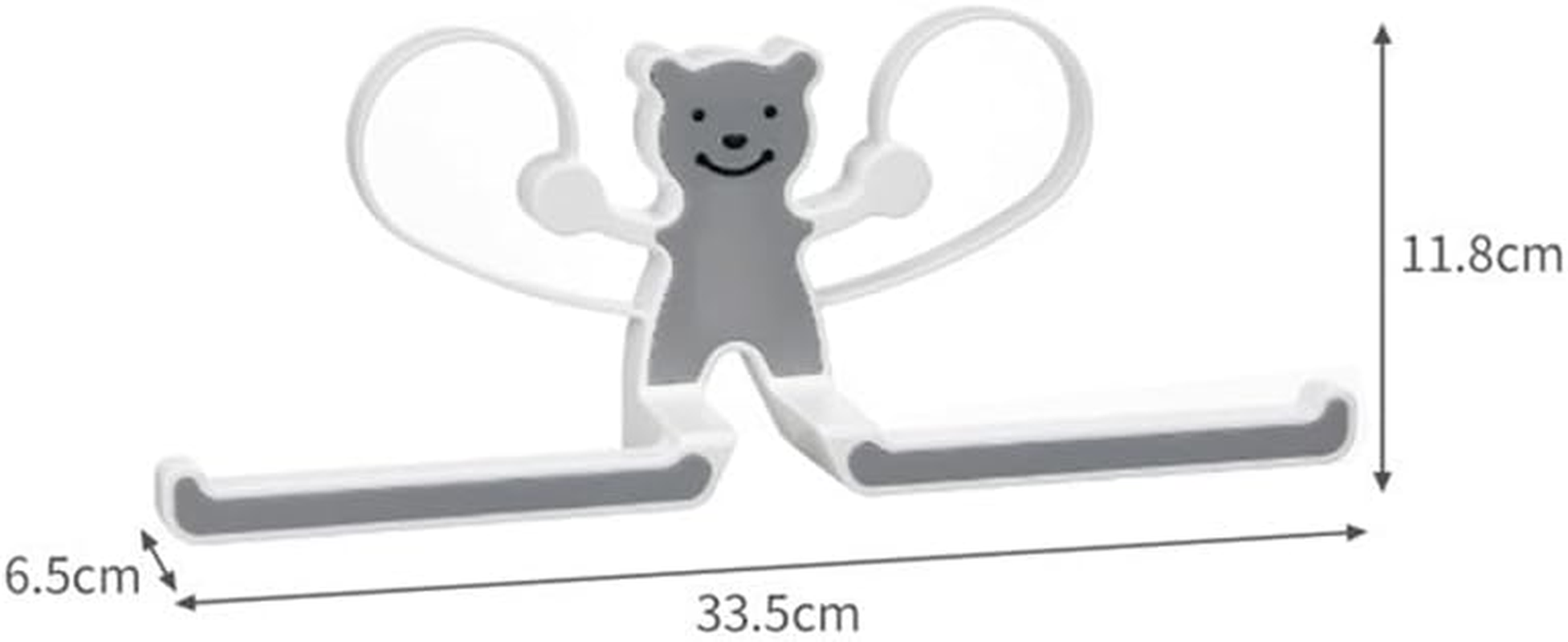 LAKYMIE Jewellery Organizer Necklace Holder Hair Bands Holder Wall Mounted Headband Holder Cute Bear Hair Accessories Organiser image number 1