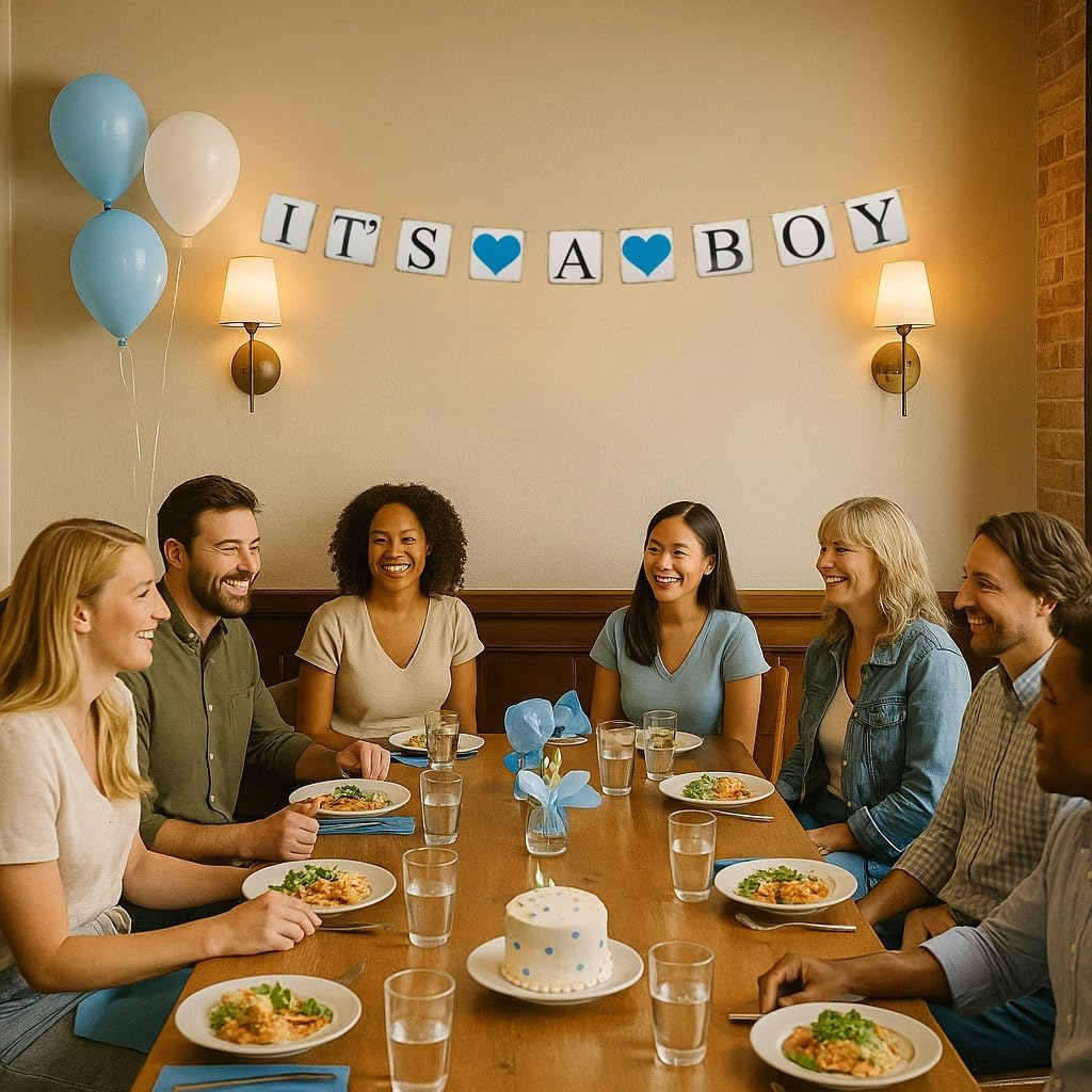 Its a Boy Banner - Boy Baby Shower Sign & Decor for Baby Boy Sprinkle Shower & Birthday Party Favors