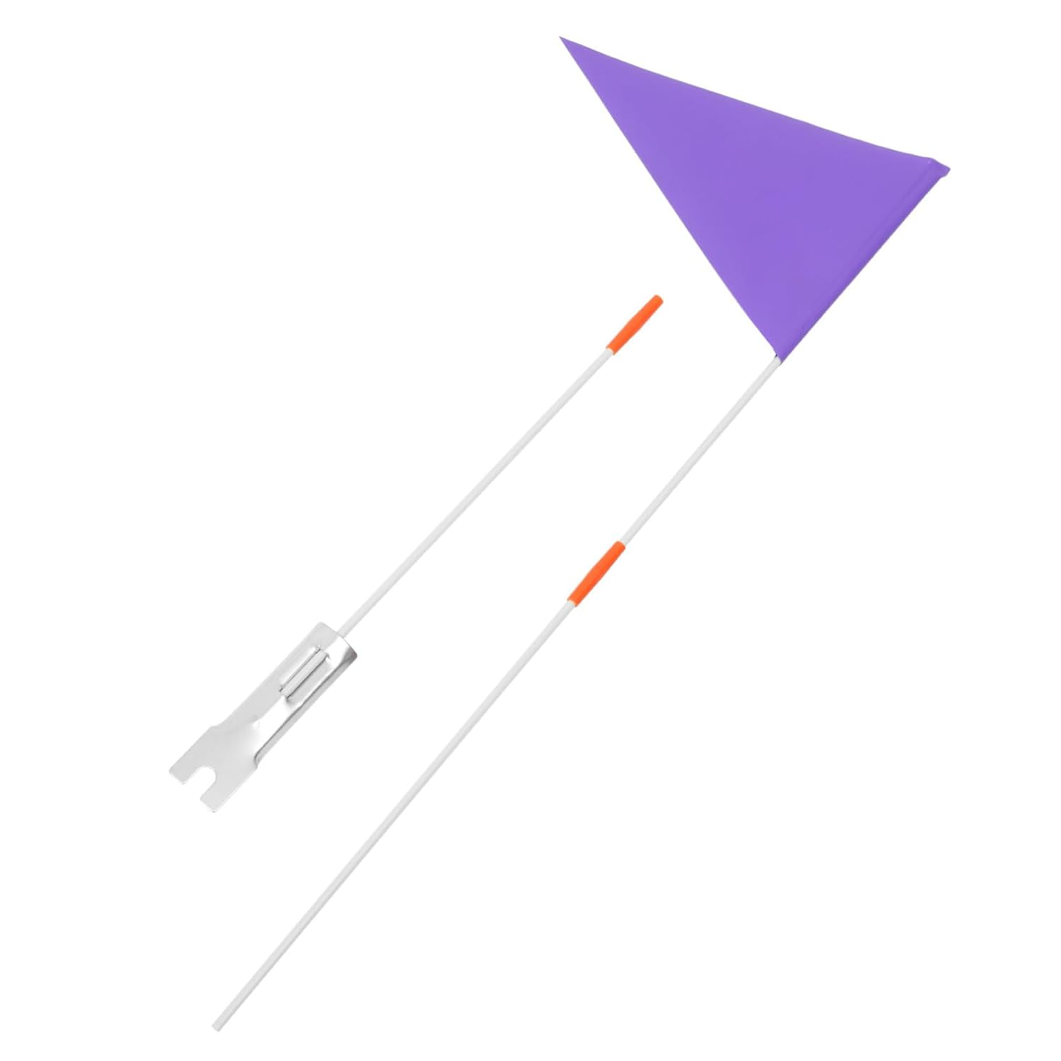 TINEASUR Bicycle Flagpole Set - Small Safety Flag for Cycling, Advertising, and Bike Trailers - Warning Flag with Pole image number 2