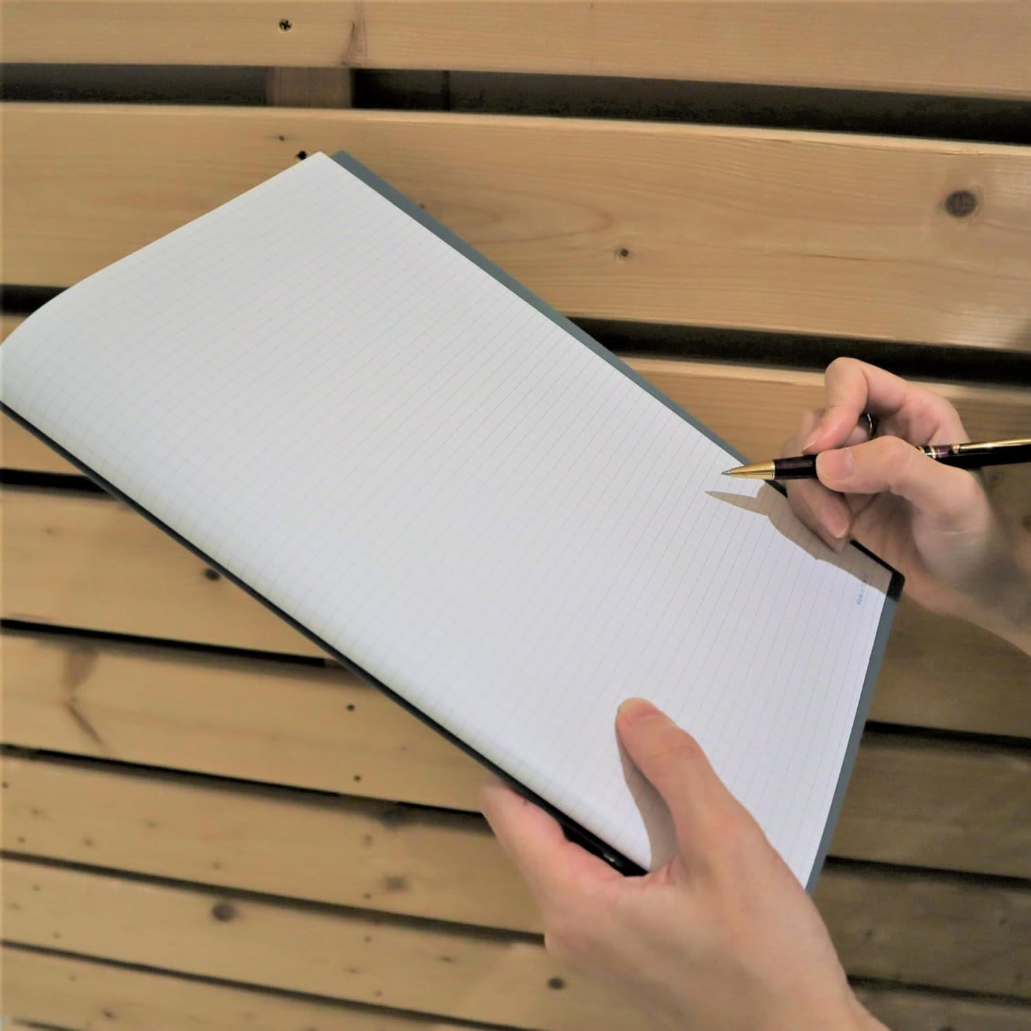 Slidenote Pagebase Slide Notebook, A4, Light Brown, 360&deg; Deployment, One-Touch, No Drilling Required, Folded, Copy Paper, Made in Japan image number 6