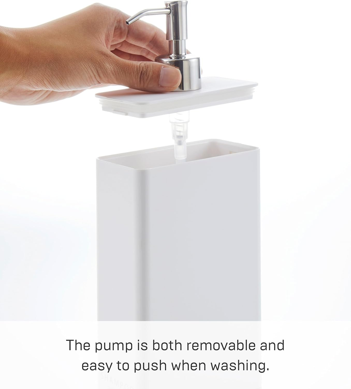 Yamazaki Tower Conditioner Dispenser White Rectangular - White image number 6