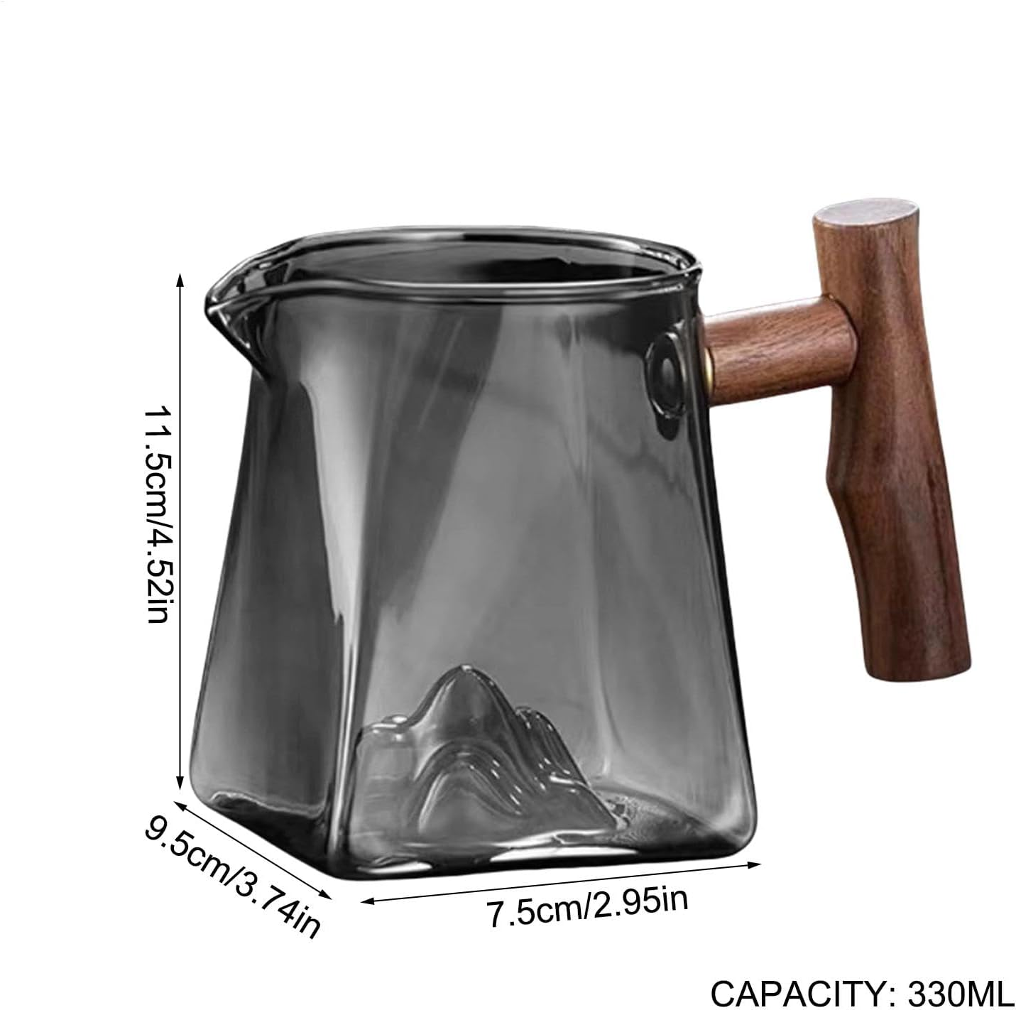 Fmtwphn Glass Tea Pot | Espresso Container with Handle - 330Ml Pour over Coffee Beaker, Heat-Insulating Coffee Maker Replacement for Home, Travel, Camping Use image number 1