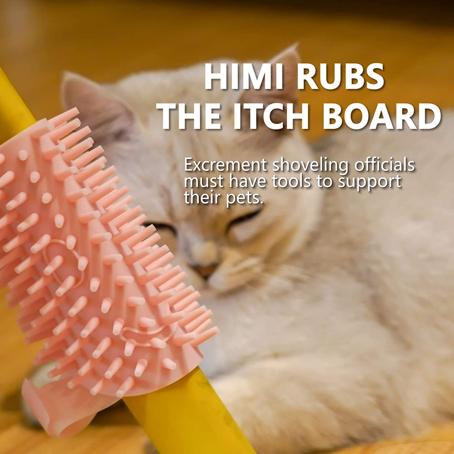 ABCOOL Cat Pet Self Grooming Comb Brush - Multi Functional Catnip Flavor Corner Massage Tool for Kitten Puppy Relaxing, Extra Soft Silicone Pins Handy Hair Shedding Trimming