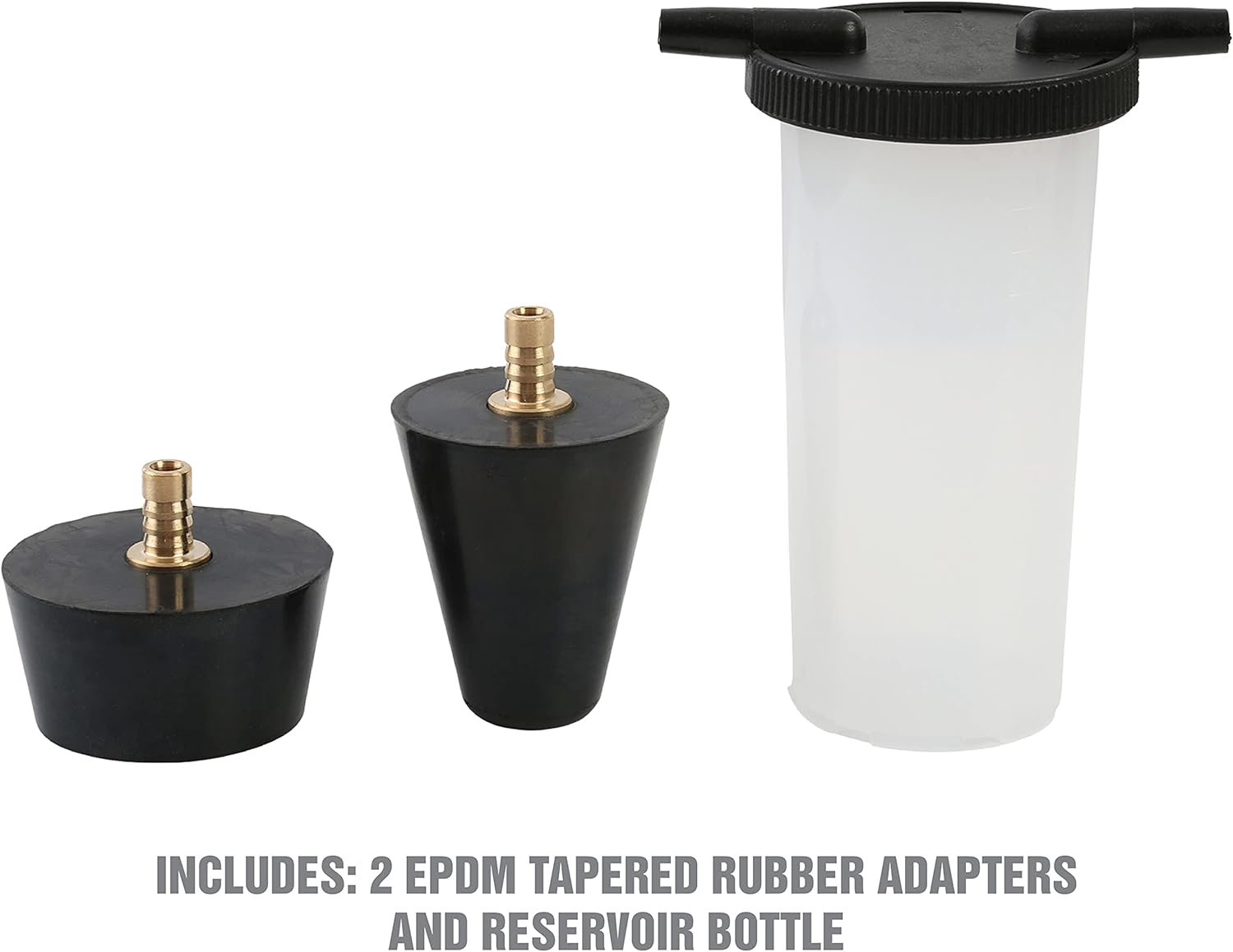 OEMTOOLS 27311 Power Steering and Brake Bleed Adapter Kit, Works W/Hand Vacuum Bleeder, Brake Line Bleeder Kit W/ 2 Rubber Power-Steering Adapters image number 2