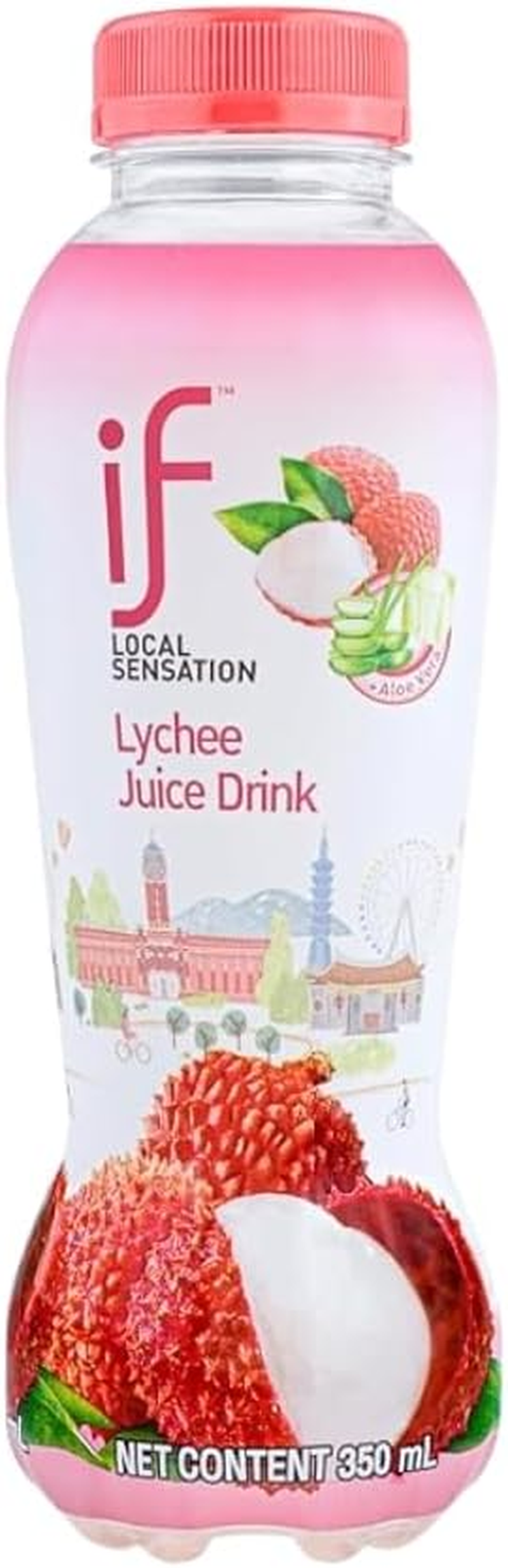 IF Lychee Juice with Aloe Vera | Refreshing Lychee Flavoured Drink | 6 Pack of 350Ml image number 2