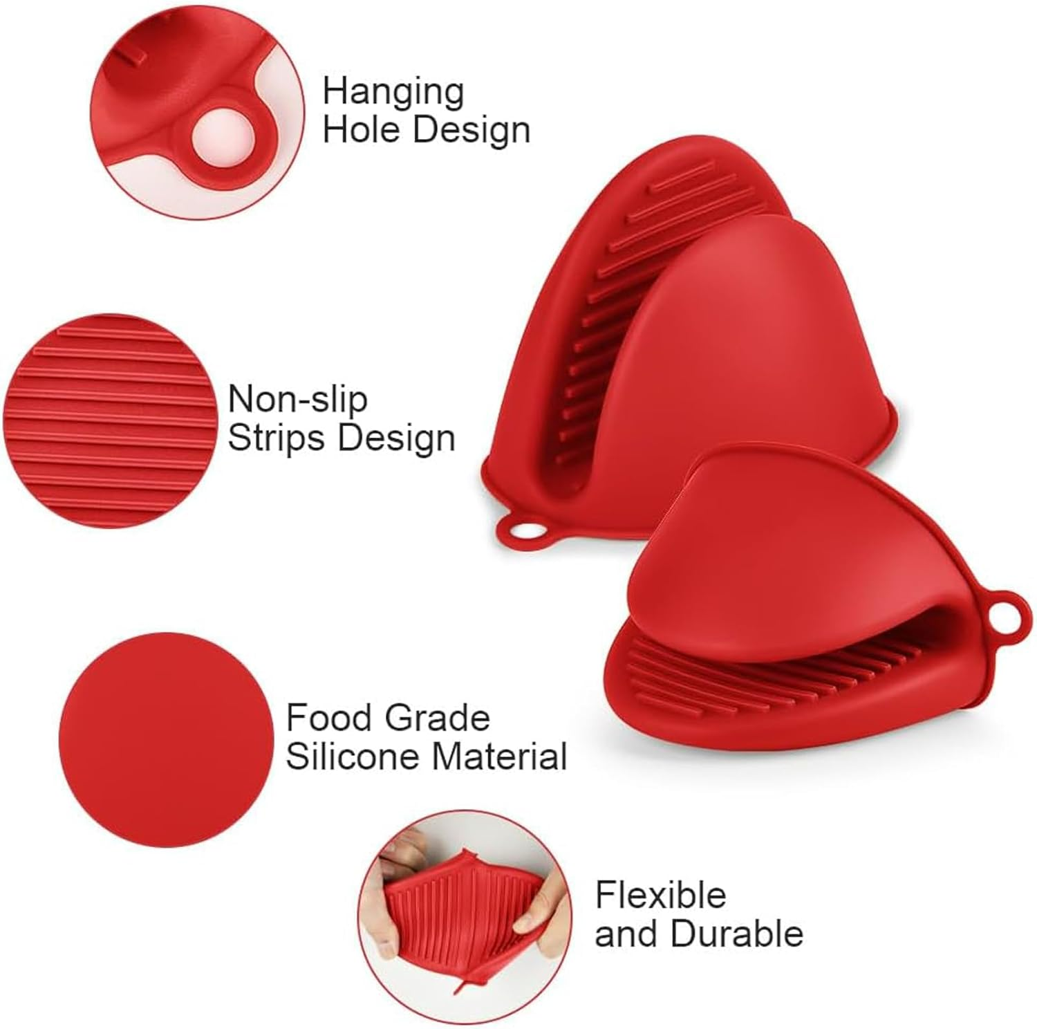 Aping Cast Iron Griddle, Nonstick Reversible Griddle Pan with Mitts for Gas Grill, Cast Iron Griddle Plate for Gas Stove Top, Oven, Outdoor Grill or Campfire,16.5'' X 9.5'' image number 1