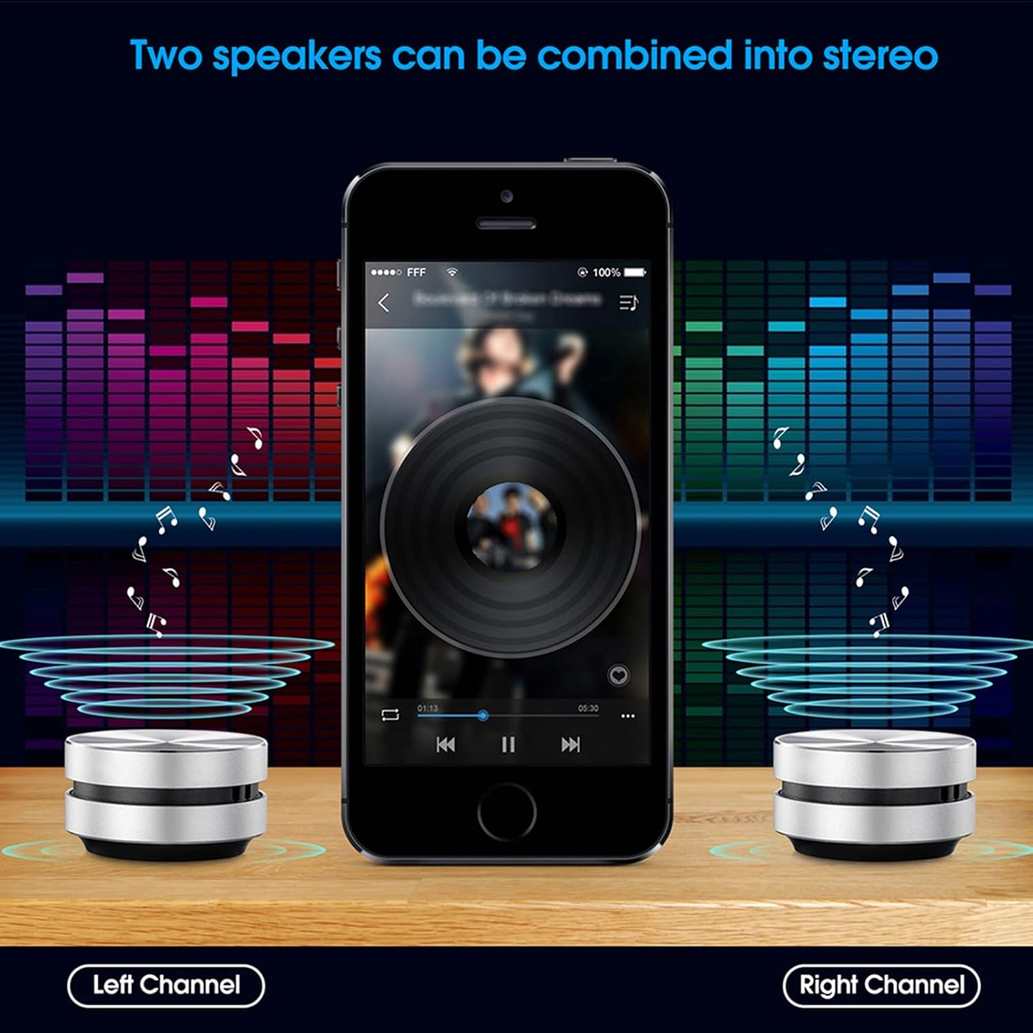 Domary 1 Pack Wirelessly BT Speaker Bone Conduction Speakers Mini Portable Loud Stereo Sound Built-In Mic Sound Box image number 5