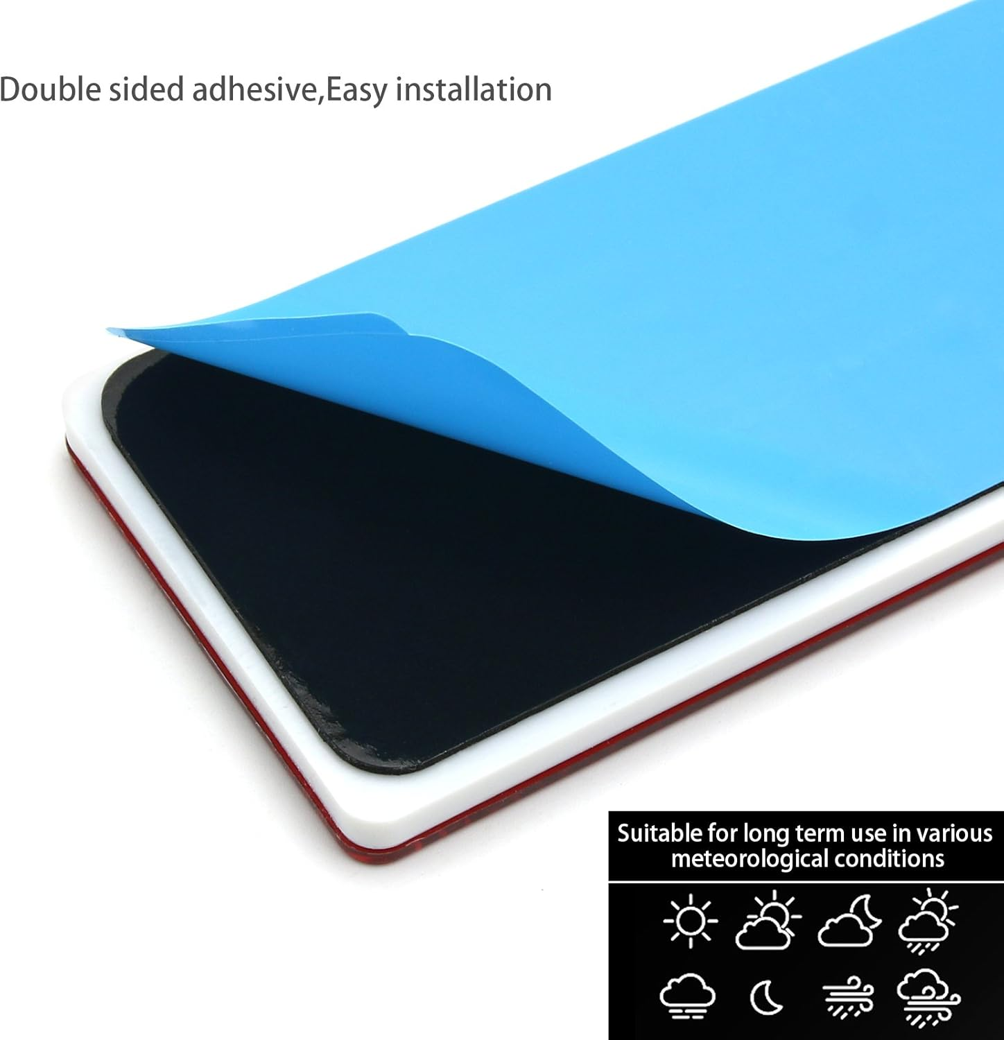 6" Rectangular Stick-On Reflectors(Kit 1/White+Red) image number 5