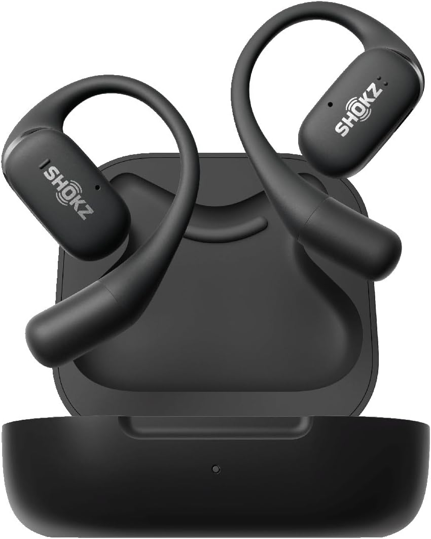 Shokz Openfit Open-Ear True Wireless Bluetooth Headphones with Mic, Black image number 1