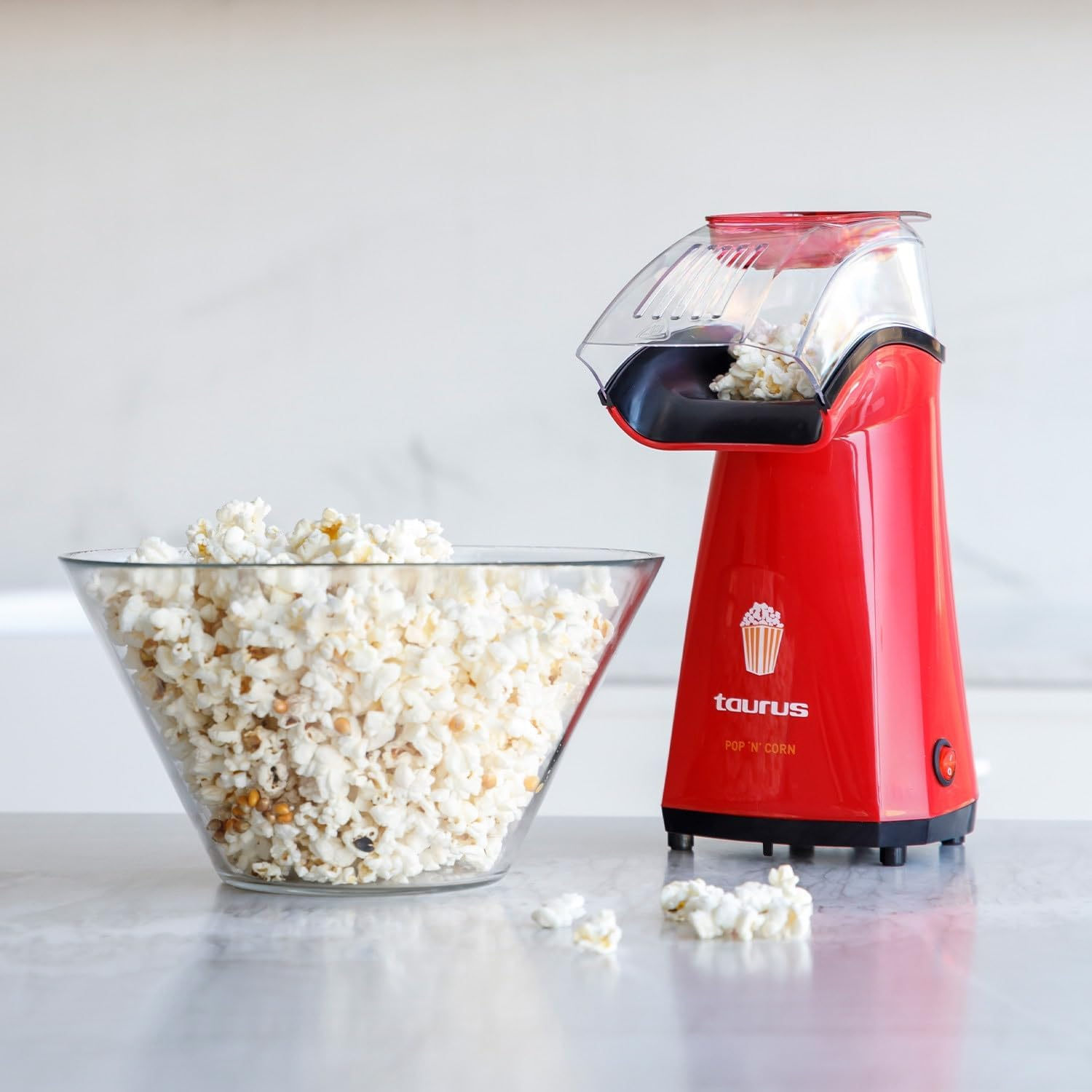 Taurus Pop'N'Corn - Popcorn Maker | 1100 W | Plastic | Red XX image number 2