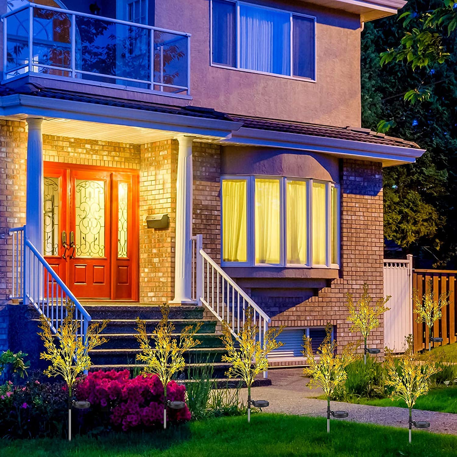 Neporal Solar Garden Lights Outdoor Decorative, Solar Flowers Lights Dusk to Dawn, Solar Garden Stake Lights Waterproof IP65, Solar Powered Flower Lights - Gardening Gifts for Women