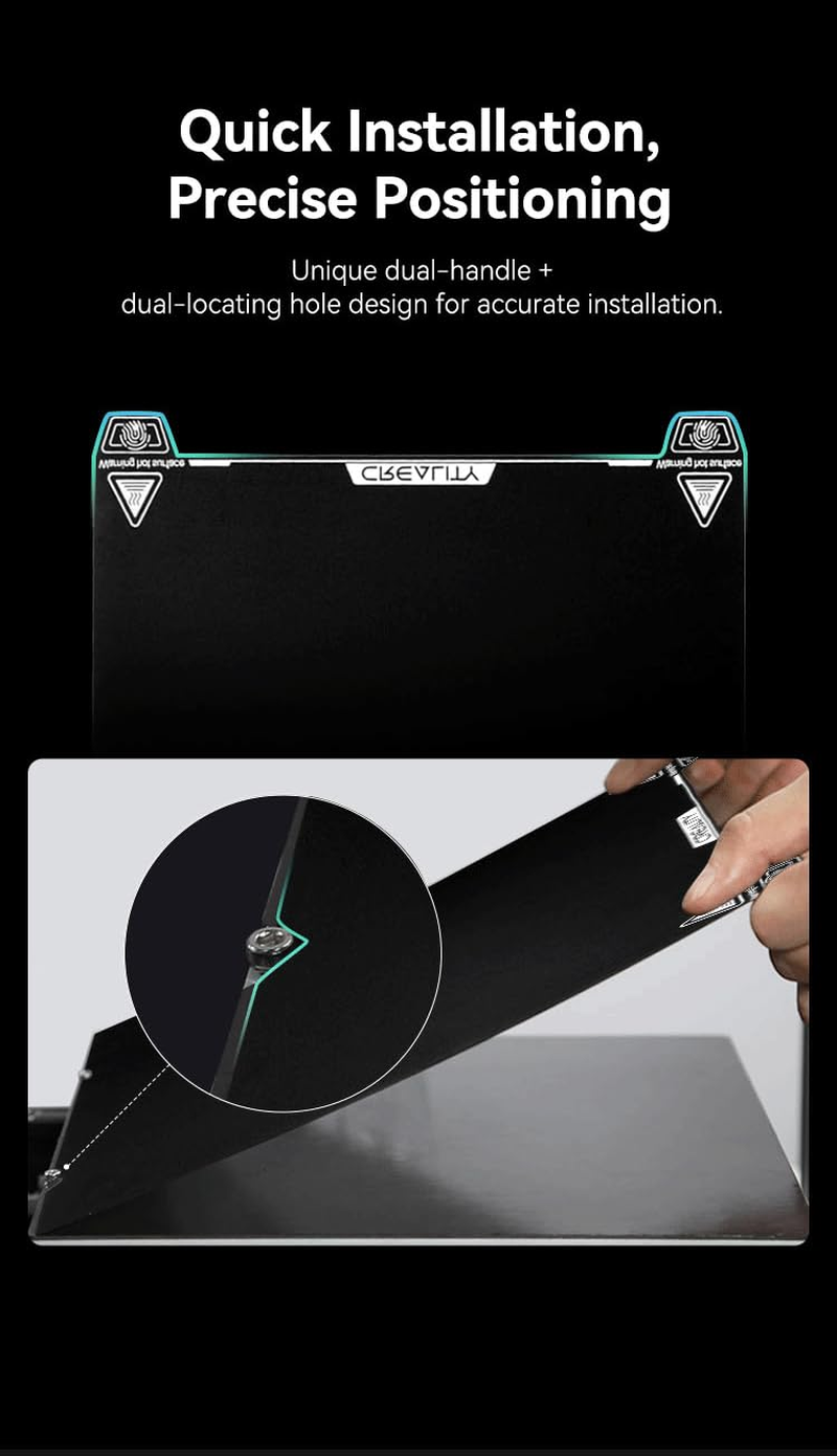 Creality K1 Max Epoxy Resin Build Plate Kit (315 * 310Mm), Magnetic Flexible Steel Plate, 3D Printer Platform for Ender-3 V3 Plus/Cr-10 Smart/Pro/Ender-3 Max/Max Neo/10S PRO/PRO V2/10 V2/V3/CR-X image number 4