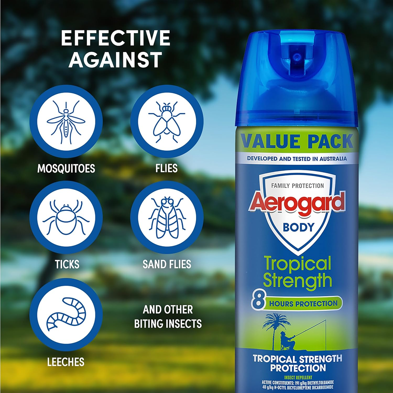 Aerogard Tropical Strength Insect Repellent Aerosol Spray, 300G image number 3