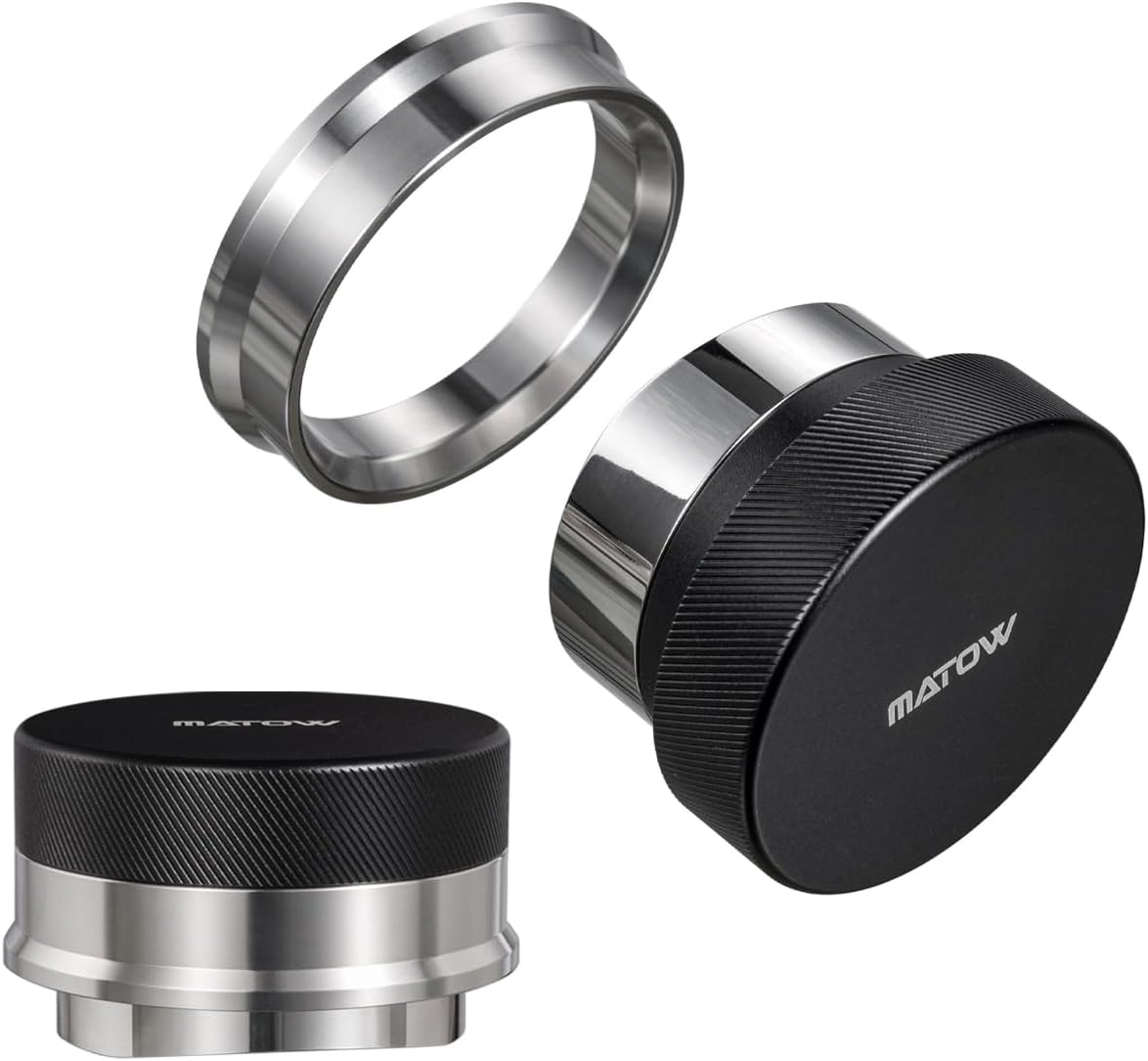 2 in 1 Design Gravity Distributor and Magnetic Dosing Funnel Combo, 58.5Mm Adaptive Espresso Distributor and Stainless Steel Dosing Ring Set Fits All 58Mm Portafilter image number 5