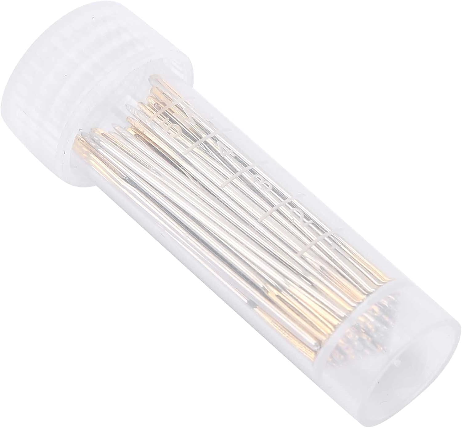 100Pcs Metal Cross Stitch Needles Large Eye Embroidery Sewing Set with Storage Box for Household (No. 22) image number 6