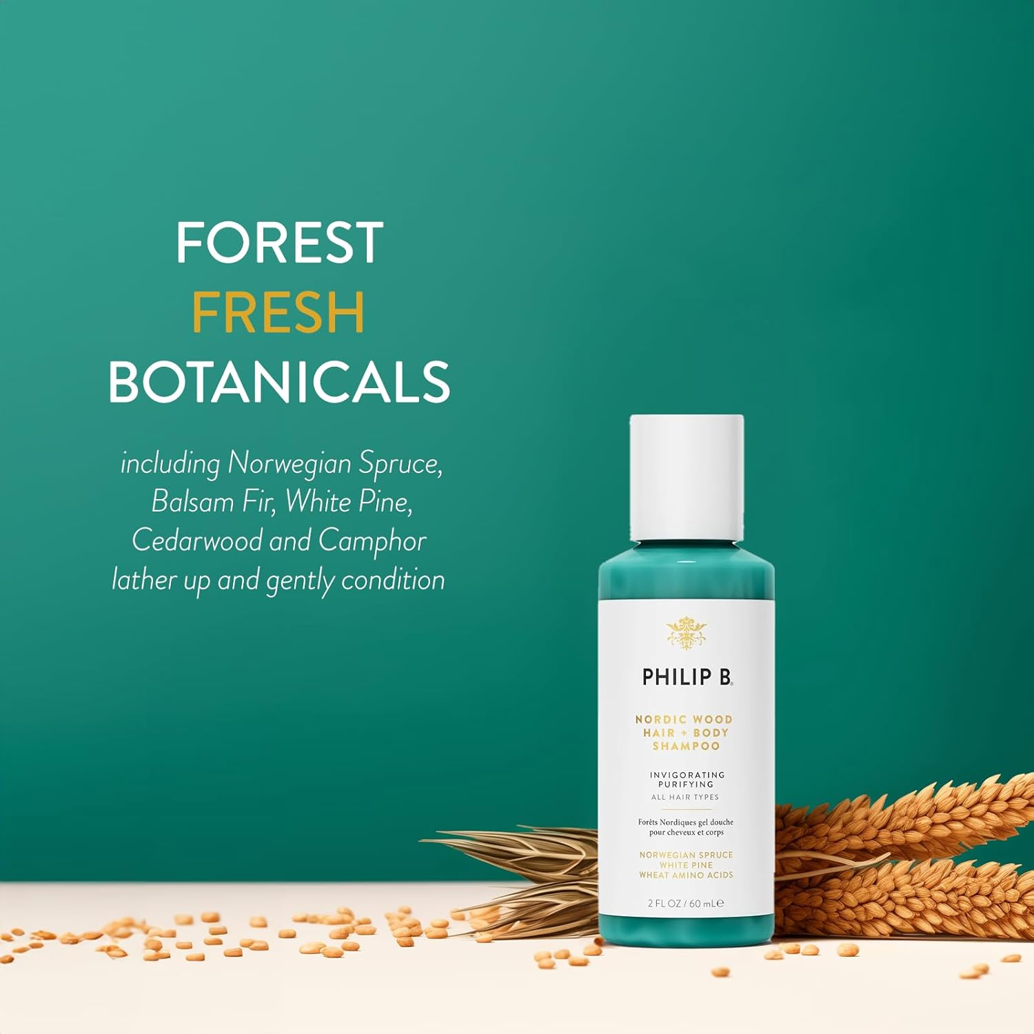 Philip B Shampoo, Nordic Wood, 2 Ounce image number 2