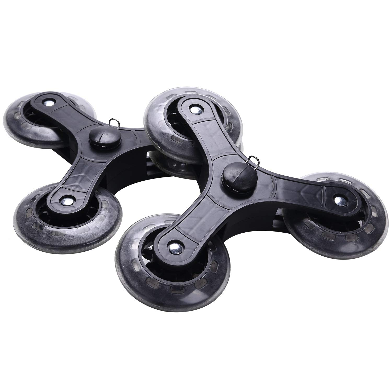 2Pcs/Set Black Shopping Cart Trolley Caster Luggage Suitcase Roller Replacement Wheel Pulley Sliding Roller Wheel Accessories image number 3