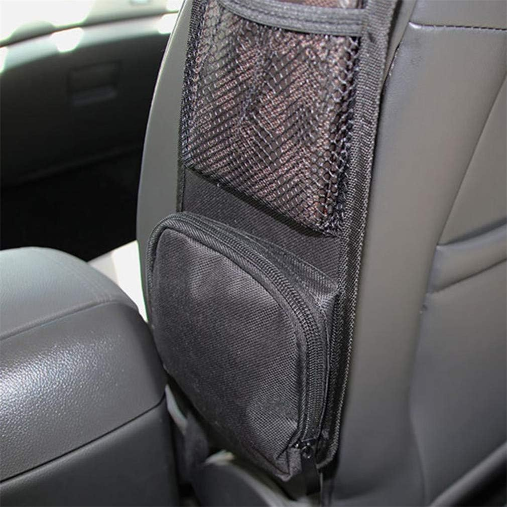Kartisen Car Seat Side Organizer, Automobile Seat Storage Hanging Bag, Multi-Pocket Drink Holder, Mesh Pocket Car Seat Phone Holder for Cars/Truck (Black) image number 5
