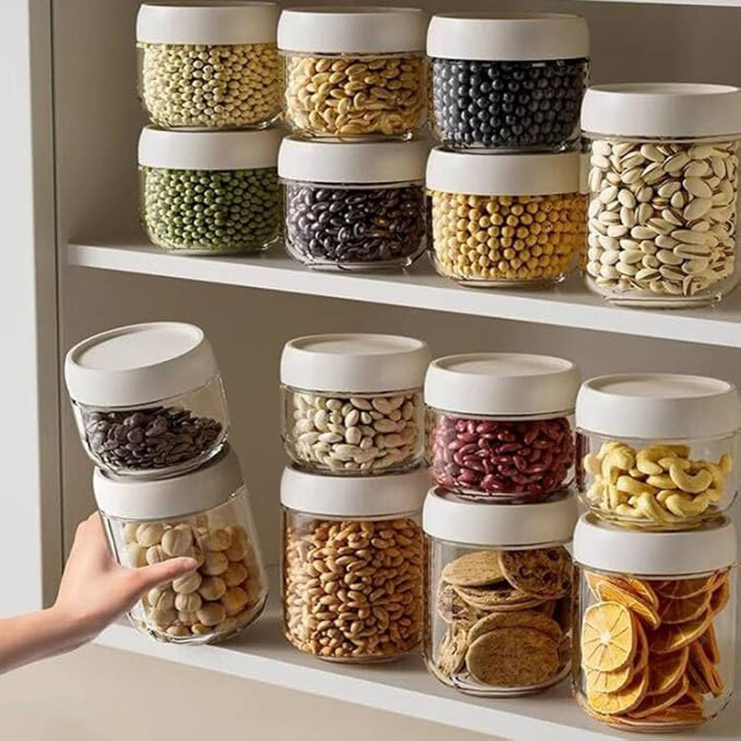 LYSAIMG 11Oz Overnight Oats Containers with Lids,Wide Mouth Mason Salad Jars,Glass Jars with Airtight Lids,Glass Food Storage Containers for Yogurt Spice Snacks (350Ml) image number 4