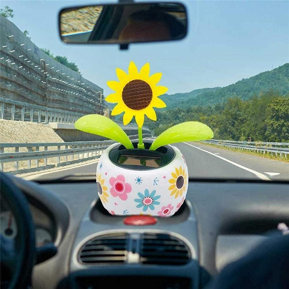 Sunflower Solar Dancing Flower Solar Dancing Solar Toys, Solar Powered Swinging Animated Dancer Toy Office Desk Car Decoration for Car, Funny Ornaments, 1 Piece Solar Power Kits image number 2