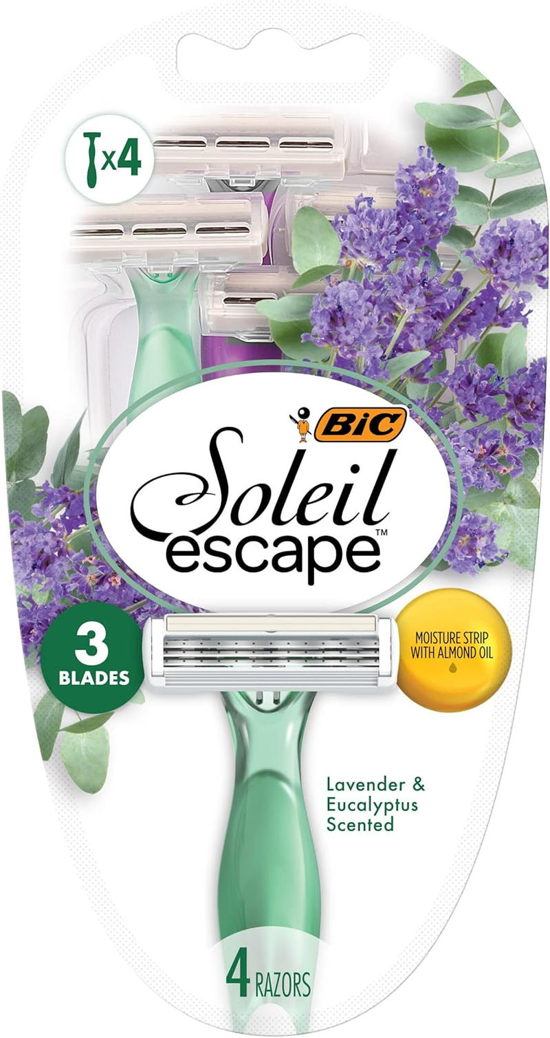 BIC Women'S Soleil Escape Disposable Razors with 3 Blades (Pack of 4) image number 1