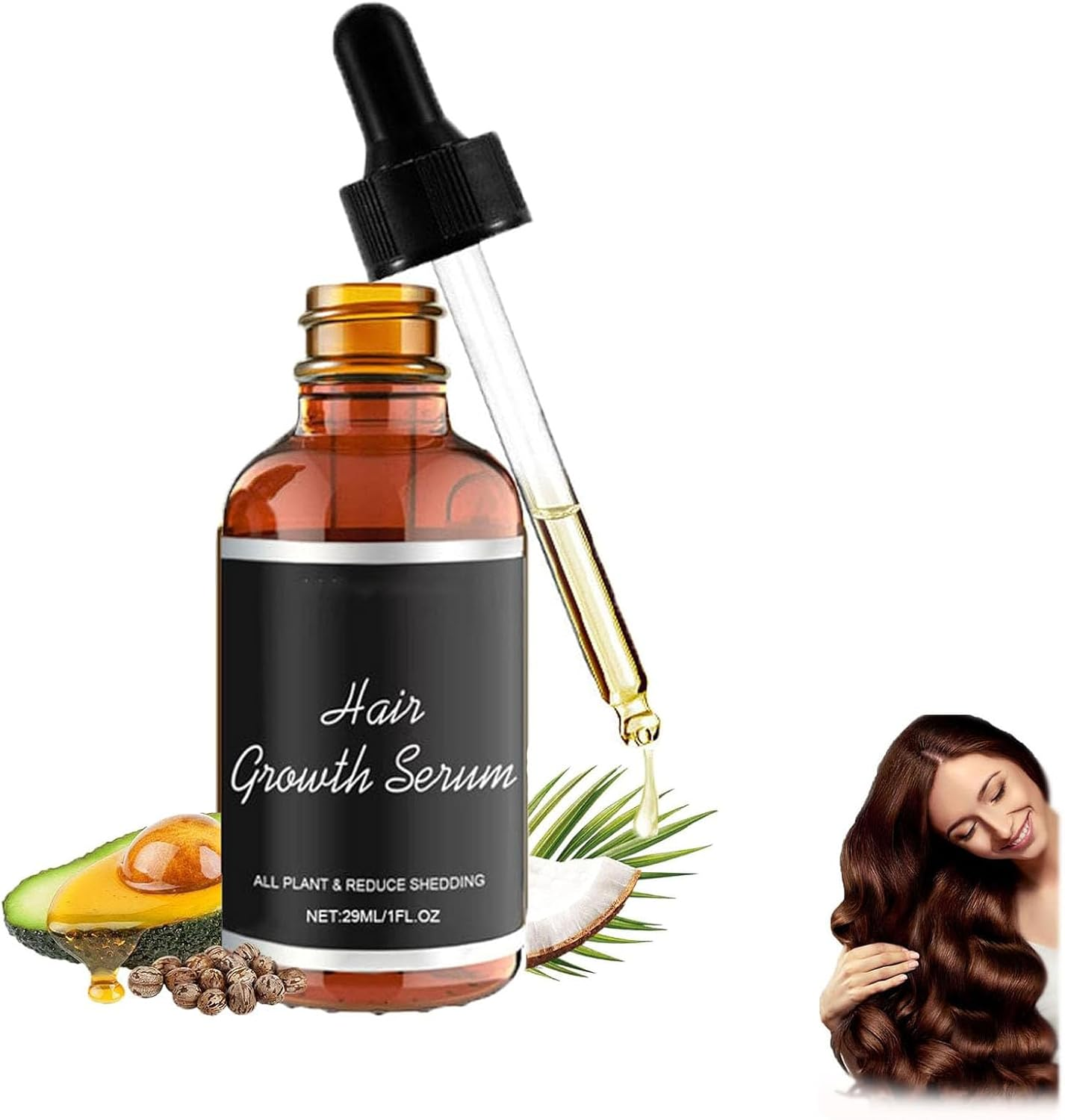 Lifewitqueenp Hair Care Growth Oil, Natural Hairs Quick Absorption Growth Density Essential Oil, Nourishes Hair, Reduces Breakage, Strengthens Hair Roots, Keeps Hair Smooth and Soft (3PCS)