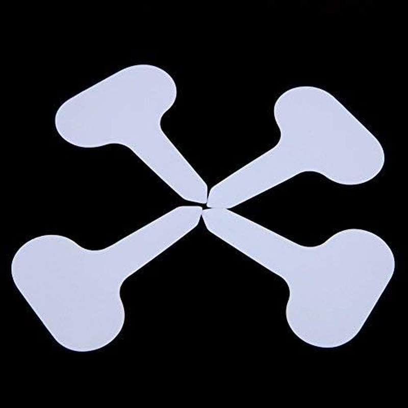 KINGLAKE 100 Pcs White Plastic Plant Labels Waterproof T-Type Plant Tag Nursery Flower Garden Labels