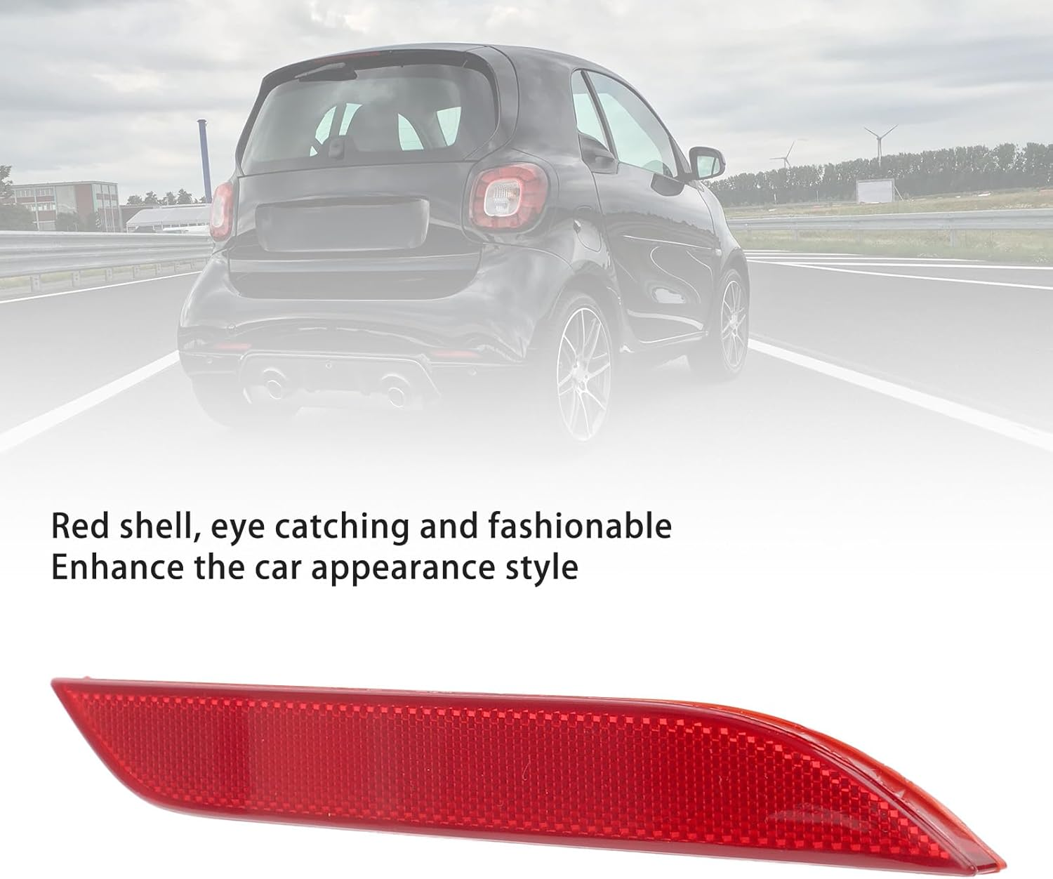 Akozon Smart Fortwo Eq & Fortwo Rear Bumper Reflector with Red Lens Increased Visibility (Right: 4539062600) image number 5