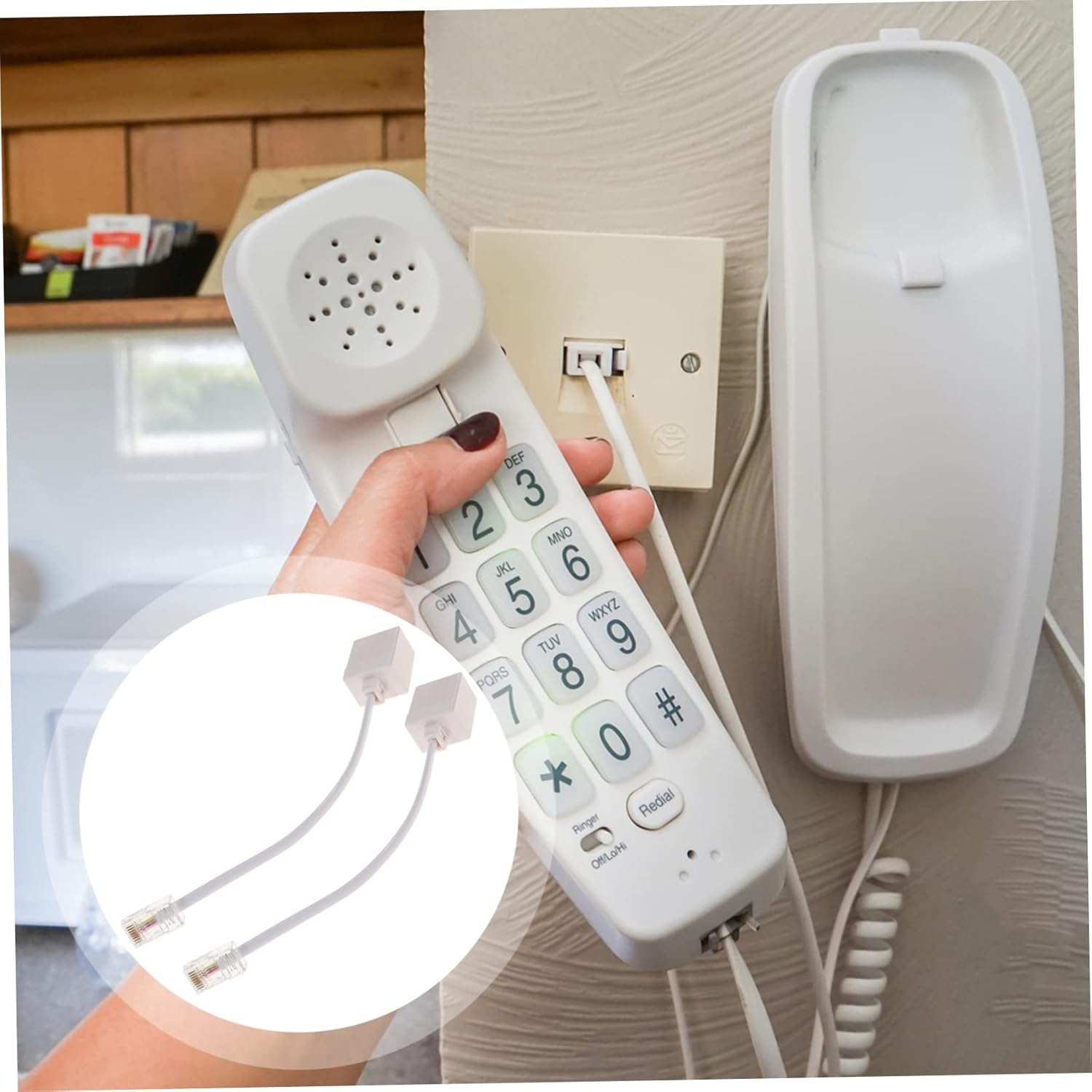 DOITOOL 8Pcs Adapter Telephone to Ethernet Adapter Phone to Ethernet Cable for High Speed Cable Use image number 1