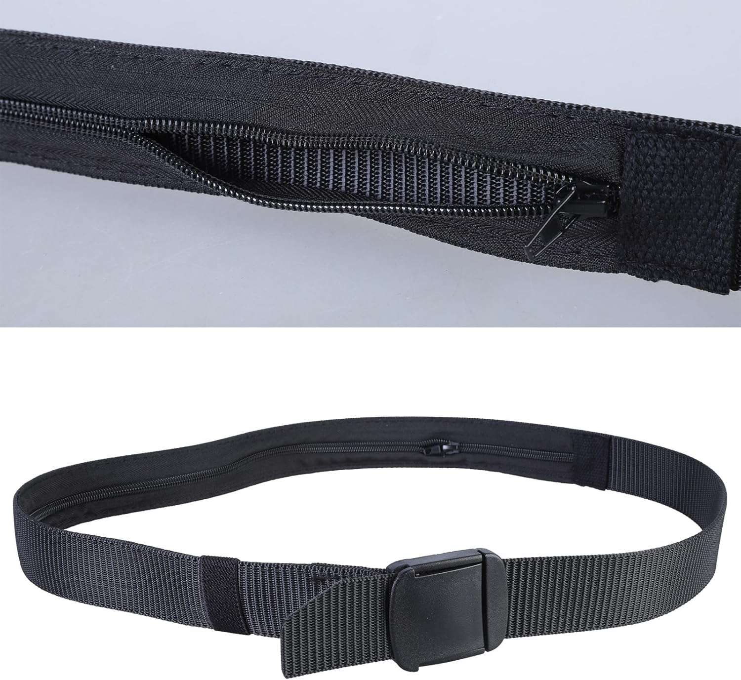 Travel Security Money Belt for Men Secret Hidden Cash Safe Anti-Theft Wallet Belt Waist Pack Hide Stuff Pocket image number 5