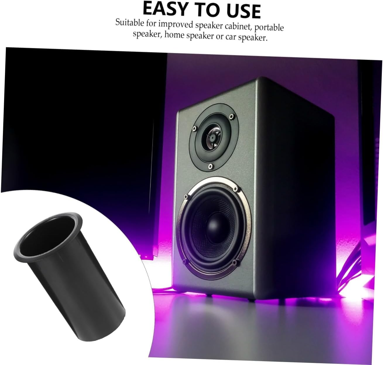 VANZACK 5 PCS Plastic Speaker Port Tubes Bass Reflex Woofer Box Accessories for Loudspeaker Bass Enhancement Easy Installation Stain-Resistant Air Outlet Replacement Parts image number 3