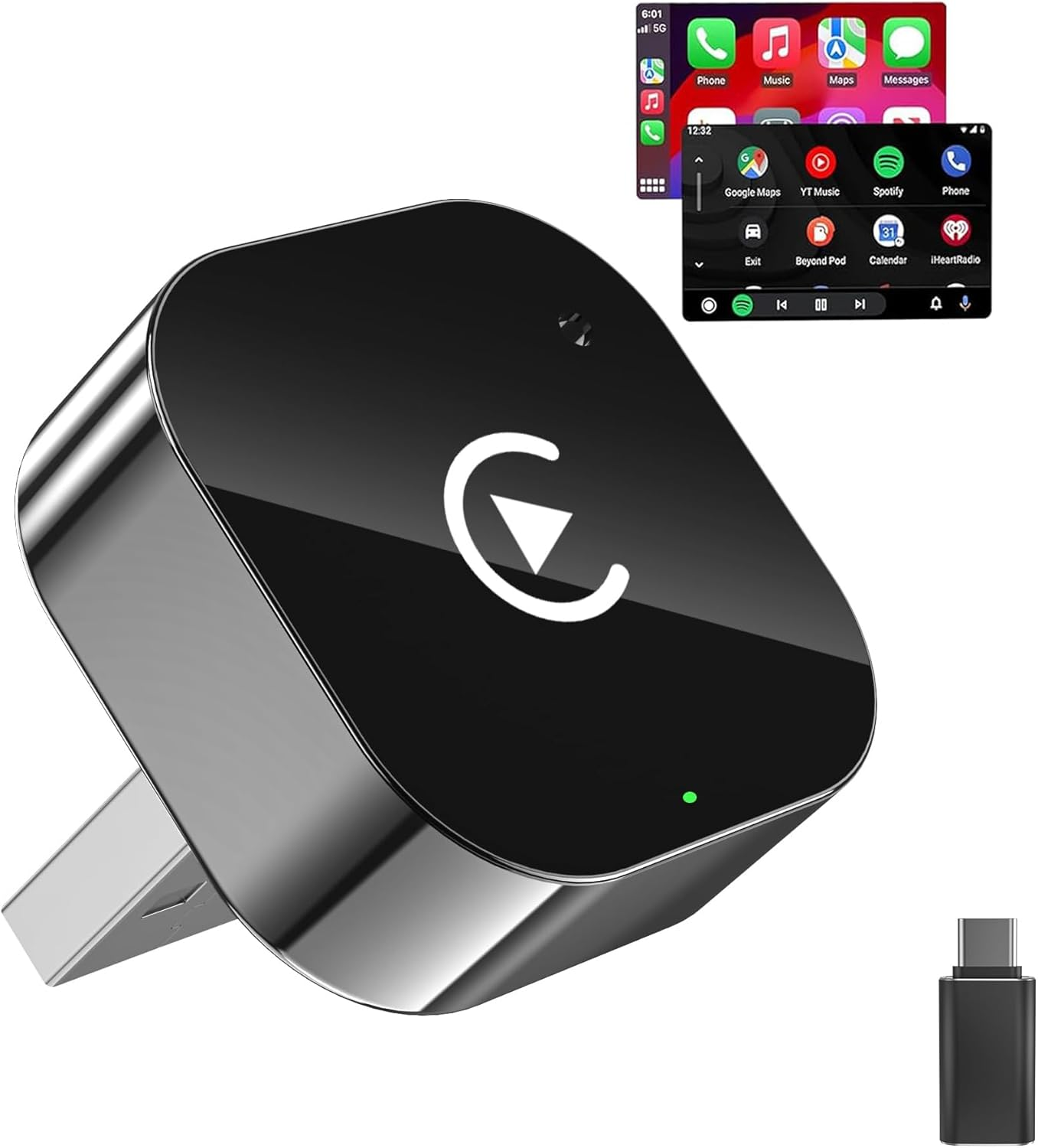 Wireless Carplay Adapter & Android Auto,2025 Upgrade Wired Carplay to Wireless,2-In-1 Mini USB Design with Fast Stable Connection Car Play for Apple Ios 10+, Android 11+ Version image number 5