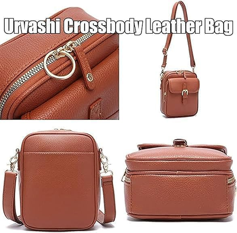 Collaboraten1 Crossbody Leather Bag, Forcipower Crossbody Bag for Women, Vintage Cross Body Shoulder Purse, Anti-Theft image number 5