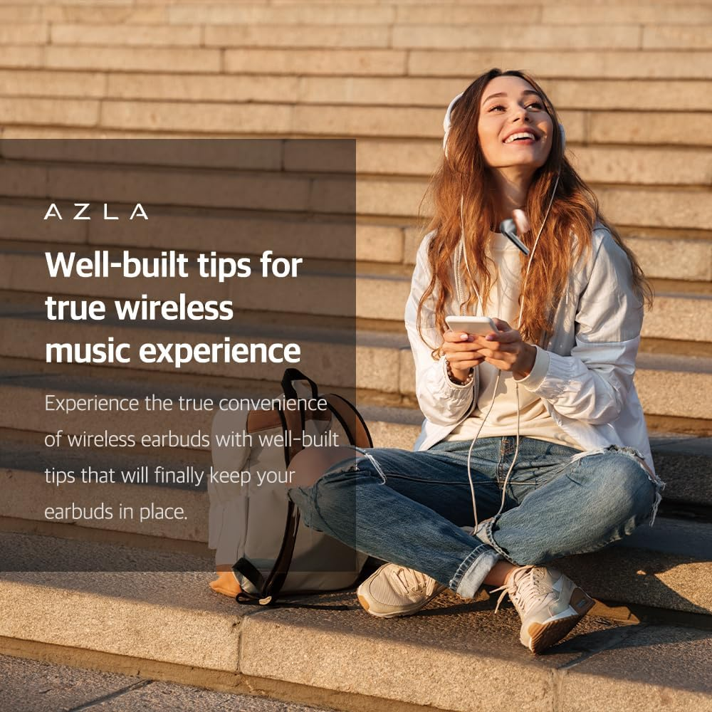 AZLA Sednaearfit Crystal Standard 2 - Earbud Tips for Wireless Headphones - Noise Canceling Earbuds Replacement Tips - Eartips Compatible with Shure, Sony, Beats, Sennheiser, Jabra (M) image number 6