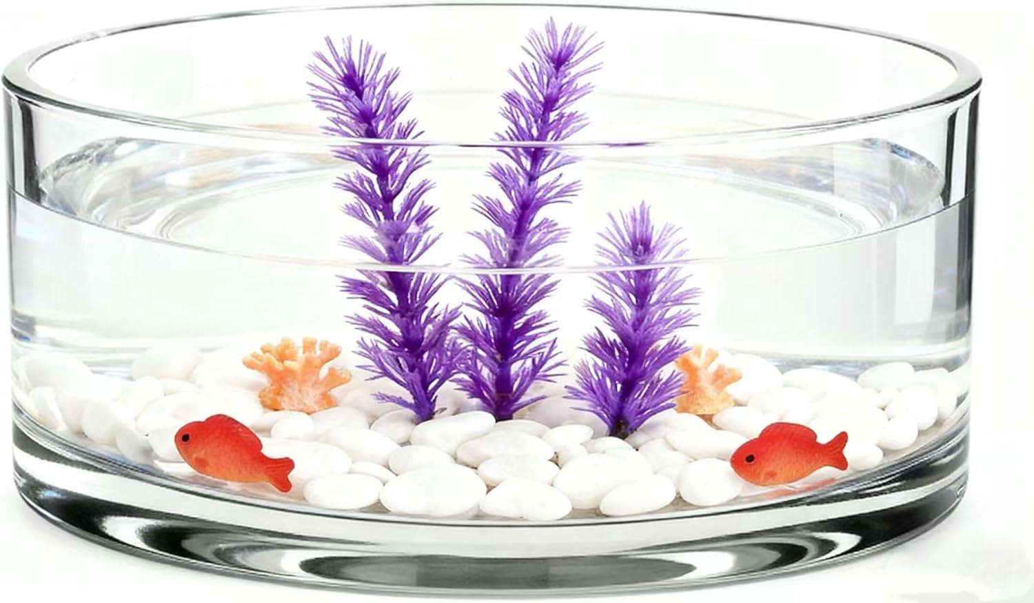 ARTIBETTER Glass Vases Bowl Terrarium Succulent Planter: Flower Glass Vase Air Plant Display Decorative Centerpiece Floral Container Fish Bowl for Home Wedding 20X20Cm Glass Containers image number 2