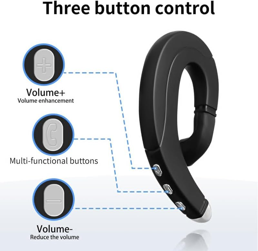 AIMALL Bone Conduction Earphone Painless Wearing Headset Wireless Bluetooth Headphones Headset Sport Waterproof Lightweight Earpiece for Business/Office/Sports, Sport Headset V5.0 image number 6