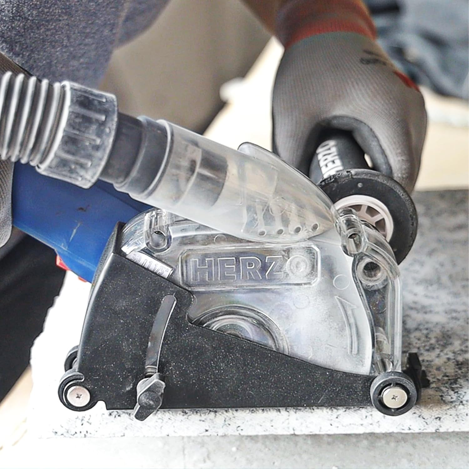 HERZO Dust Extraction Cutting Guard for 115/125Mm Angle Grinder image number 5