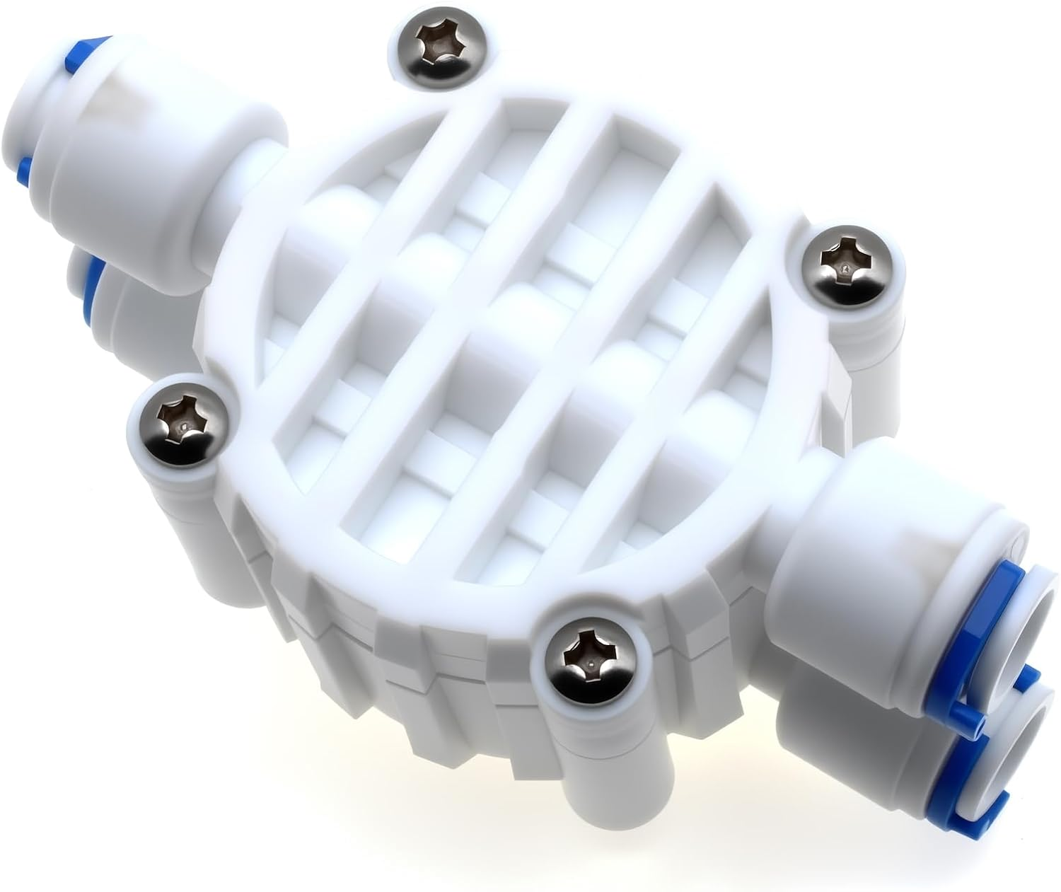 1/4" Tube 4 Way Port Auto Shut off Valve Quick-Connect Water Systems 1/4" Automatic Shut off Valve for RO Reverse Osmosis Water Filter System [FDXGYH] image number 4