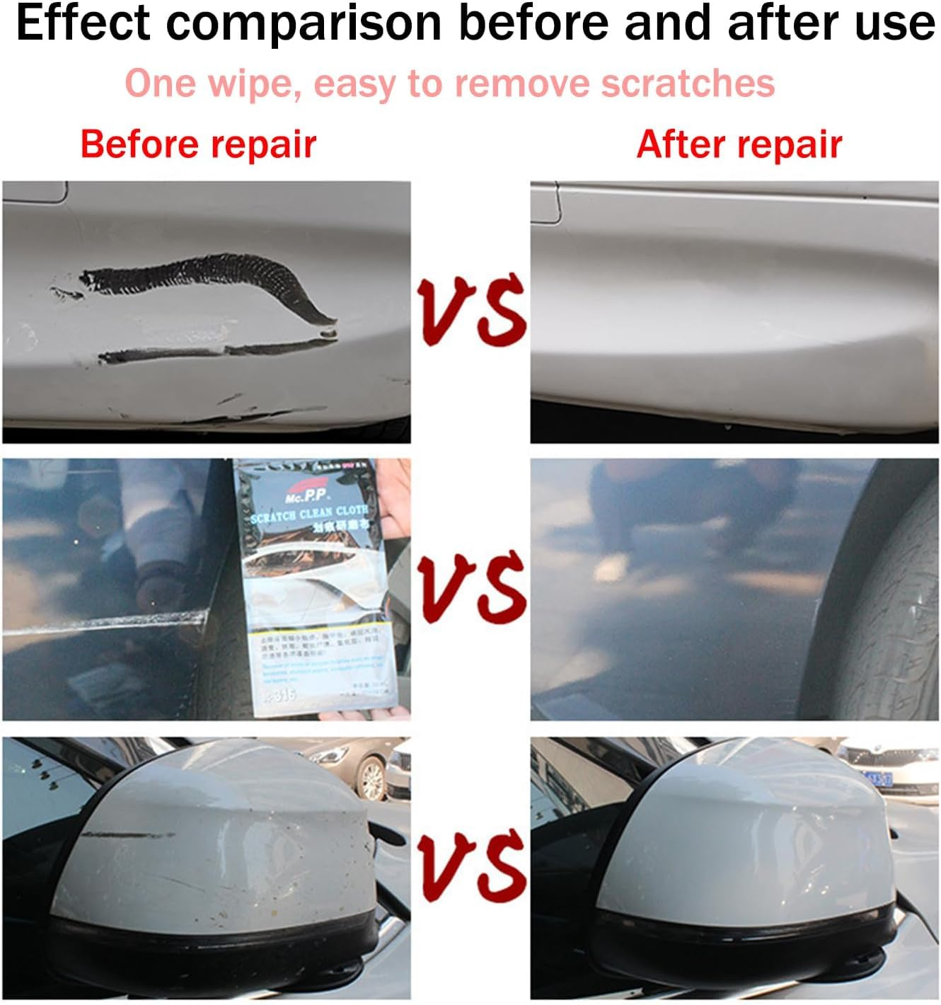 Nano Sparkle Cloth Car Scratches,10Pcs Nano Sparkle Cloth for Vehicle Scratch Removal Car Paint Restorer Durable and Practical Auto Scratch Remover Safe Material for Spot Repair